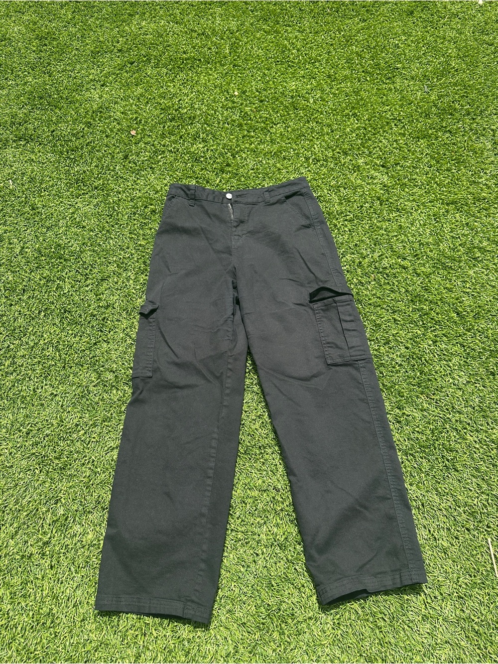 Wax Jean Collection Black Cargo Pants Women’s Size 9/29 Stretch Straight Leg